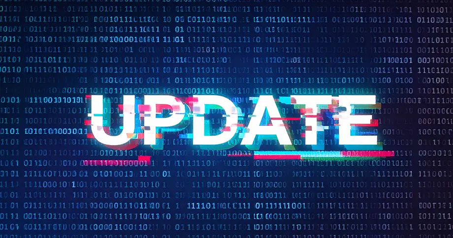 Leuchtender „UPDATE“-Schriftzug vor binärem Code. Symbolisiert das neue immoprofessional Update mit innovativen Funktionen für Immobilienmakler. Leuchtender „UPDATE“-Schriftzug vor binärem Code. Symbolisiert das neue immoprofessional Update mit innovativen Funktionen für Immobilienmakler.