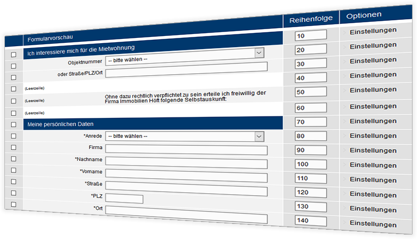 Immobilien Makler Formulareditor Software